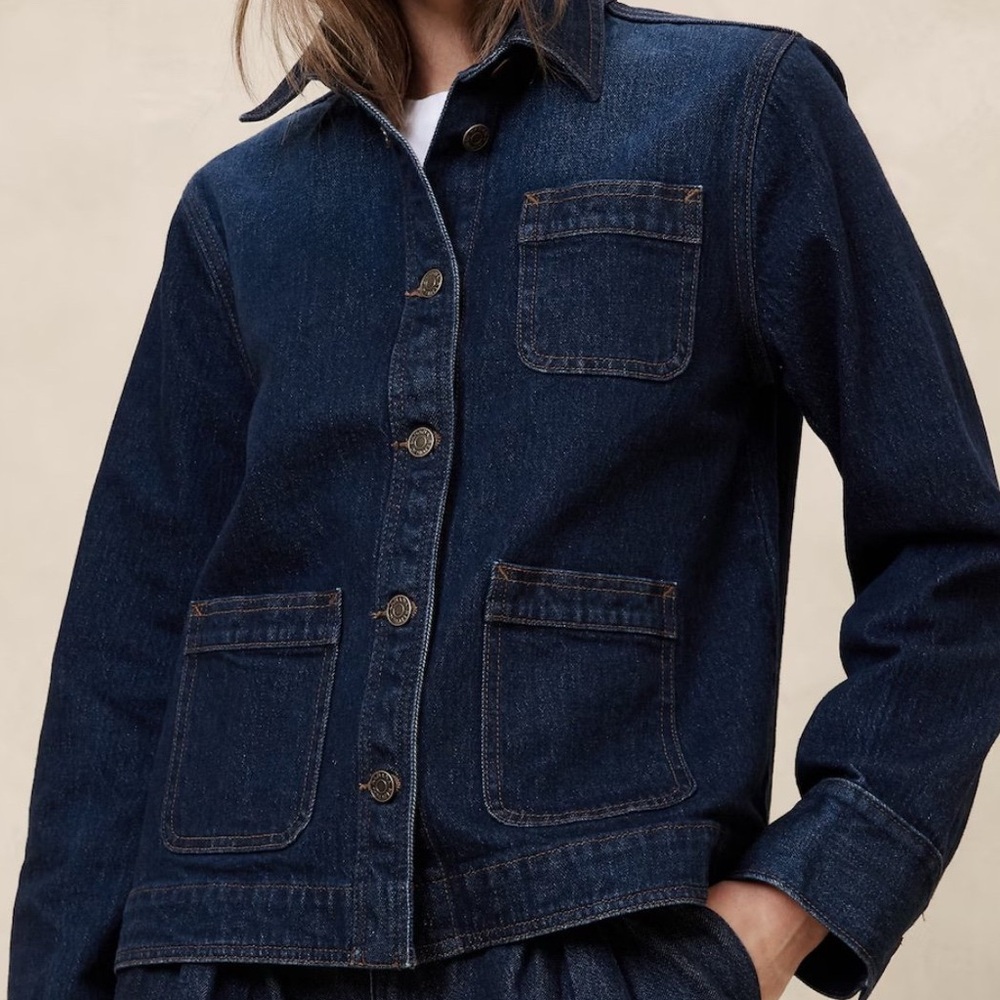 NWT Banana republic denim jacket sz M